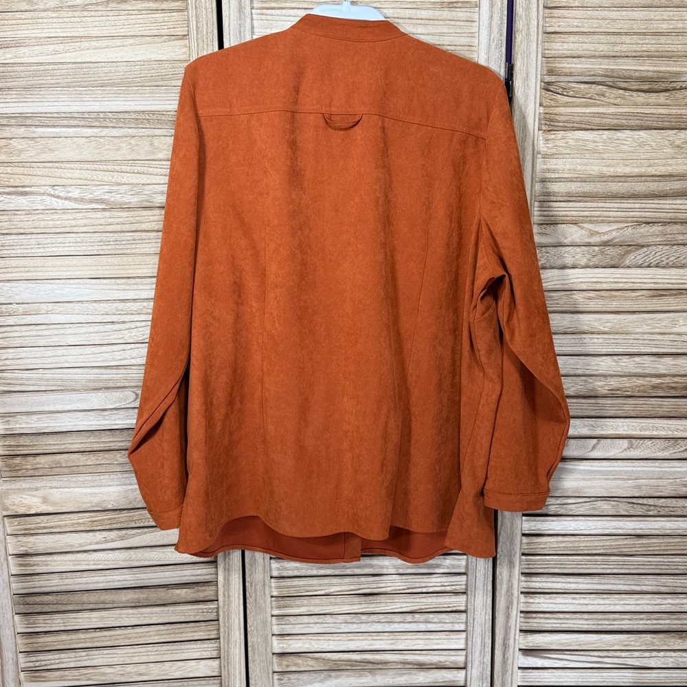 CJ Banks Rust Button-Down Shirt - Picture 12 of 12